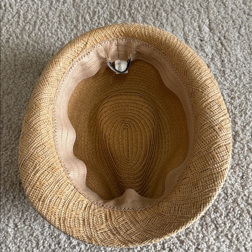 Straw Studios Tan Fedora with Brown Polka Dot Band - Picture 3 of 5